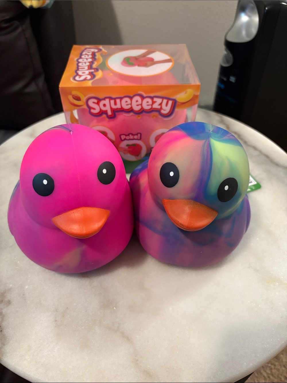 2 Squeeezy Ducks and Peach